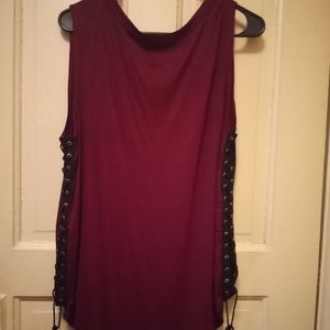XL Dark Purple Tie up Top